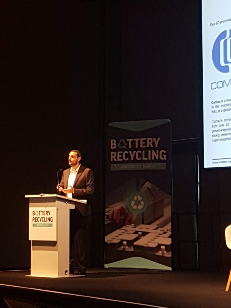 Francesco Beccarisi, Comau Innovation Manager presents sustainable innovation at E-Waste 2023