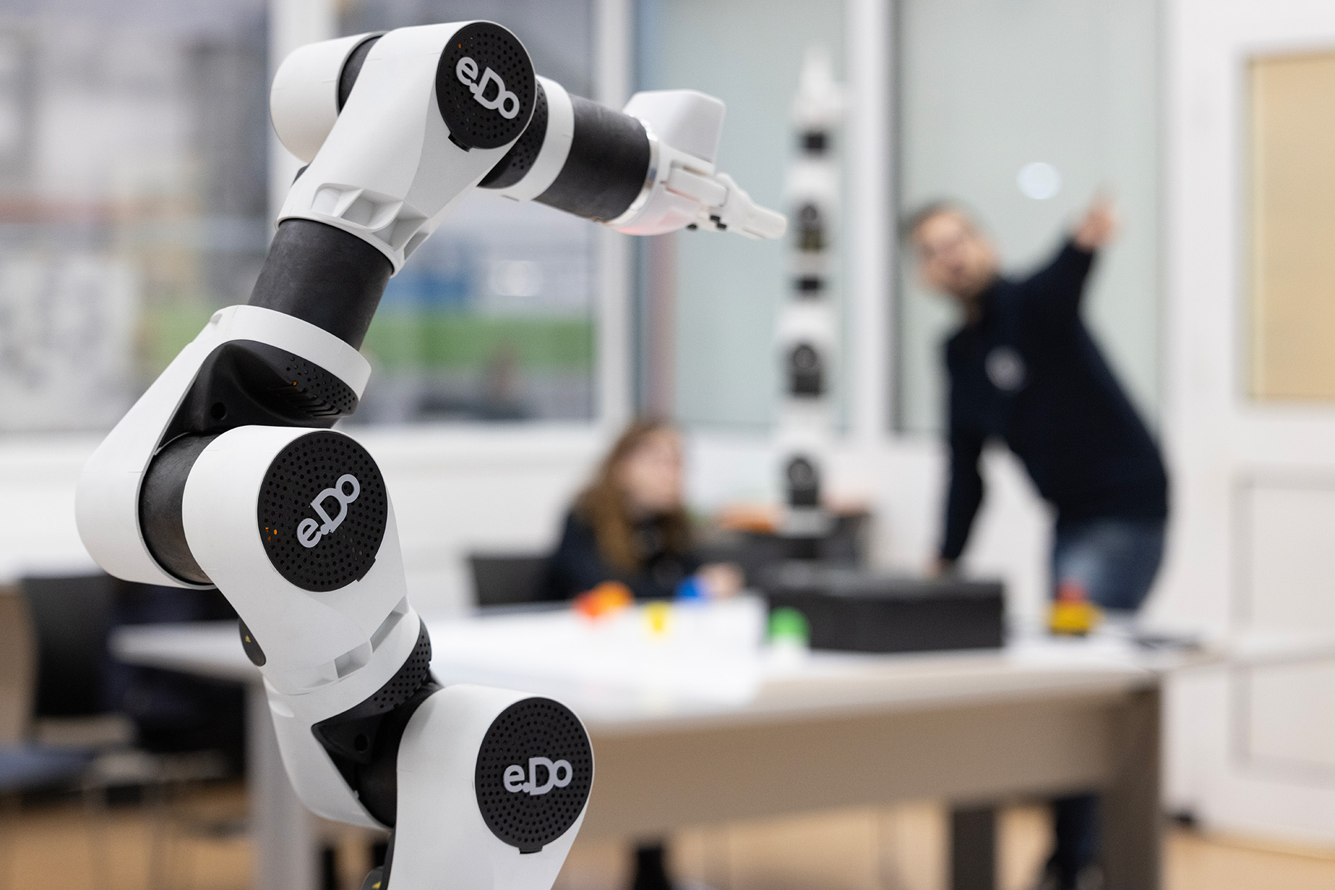 Comau educational robotics display at Bett 2026 stand SS41